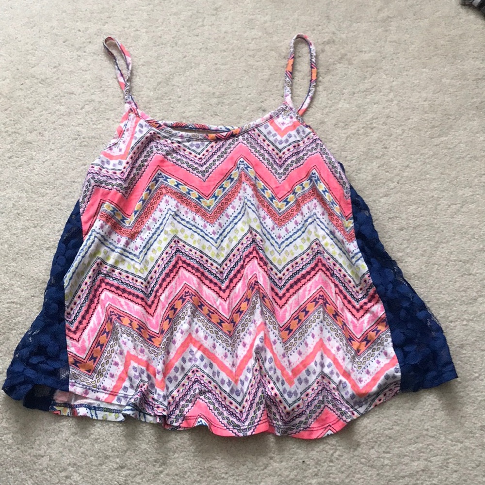 crop top with mesh sides